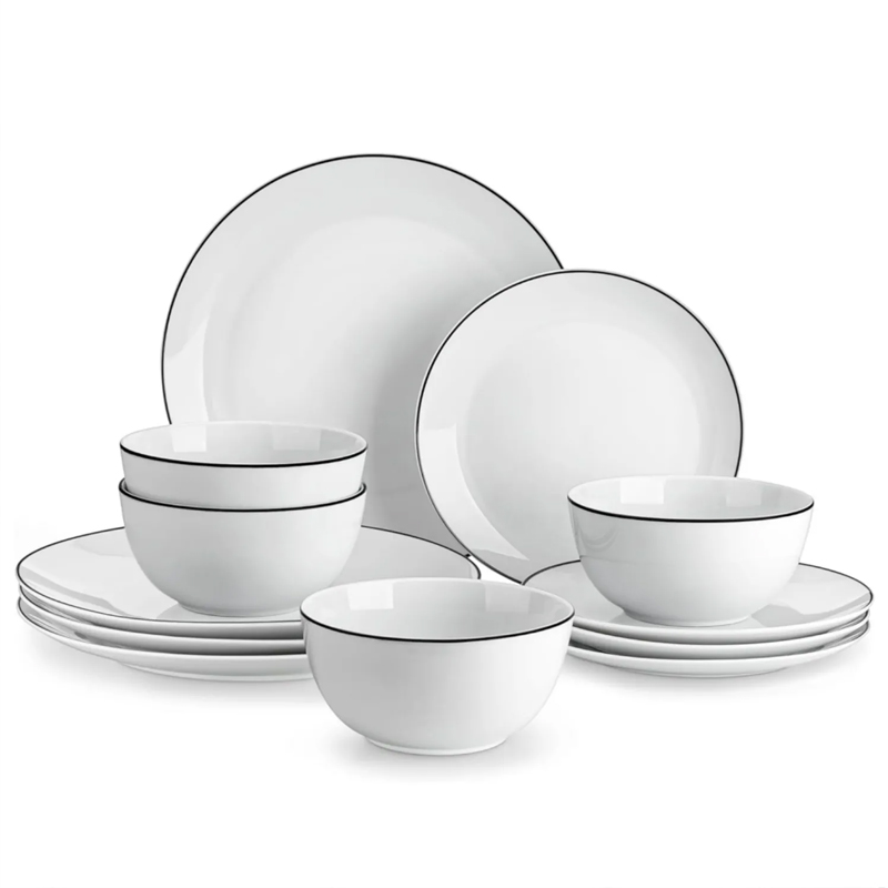   Modern White Porcelain Dinne